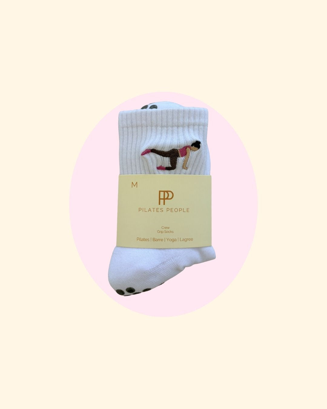 White Crew Sock Brunette