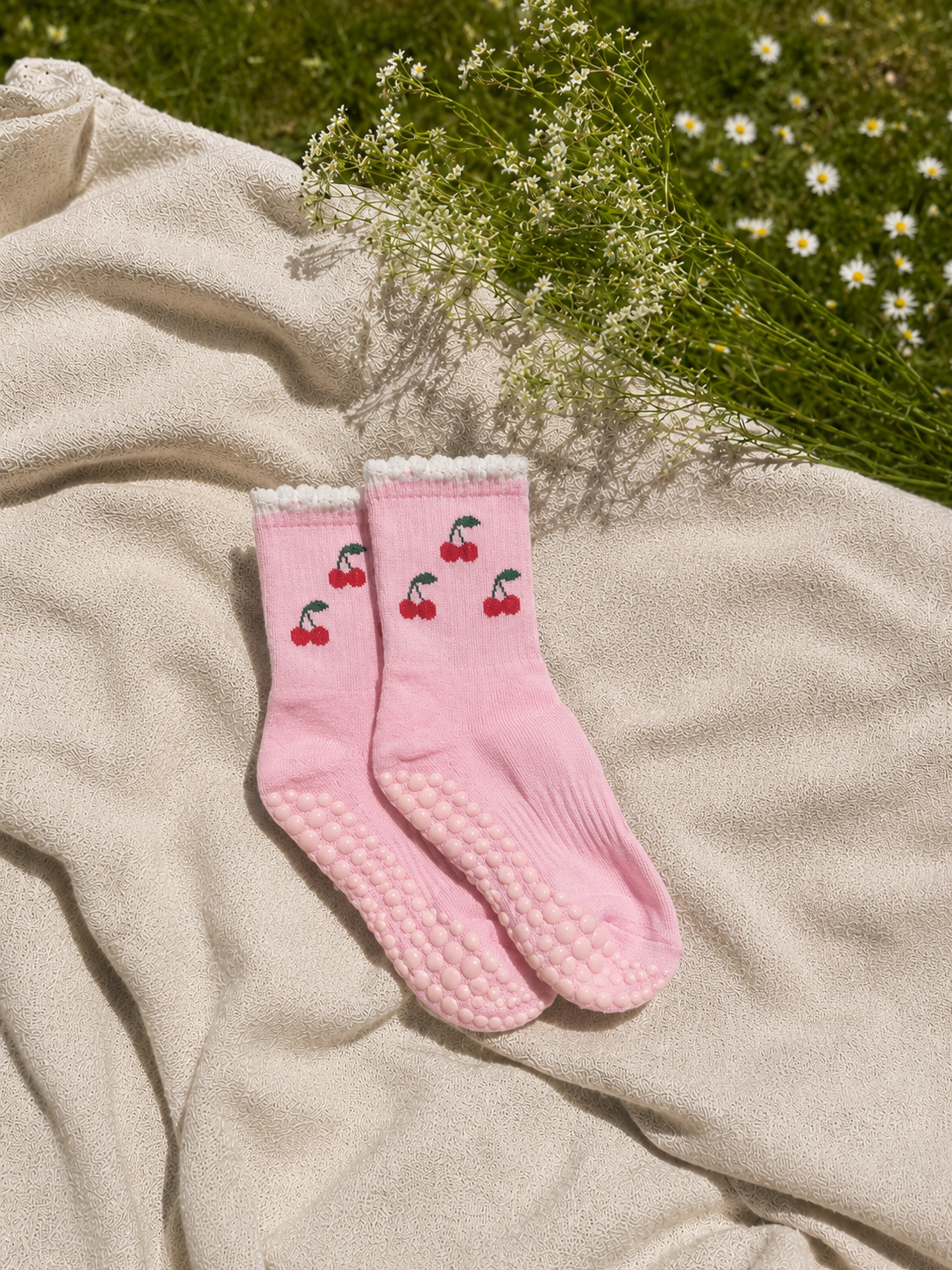 Cherry Blossom Grip Socks