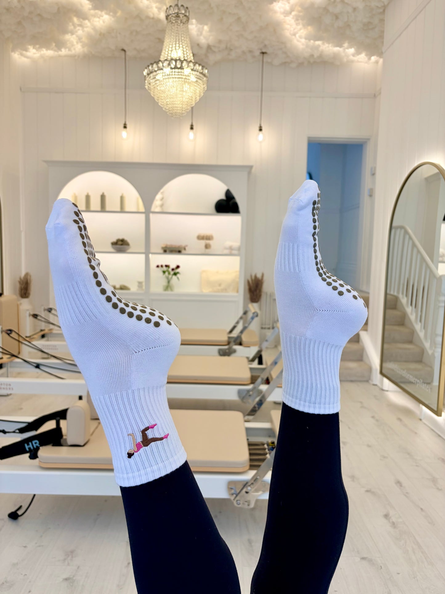 White Crew Sock Brunette