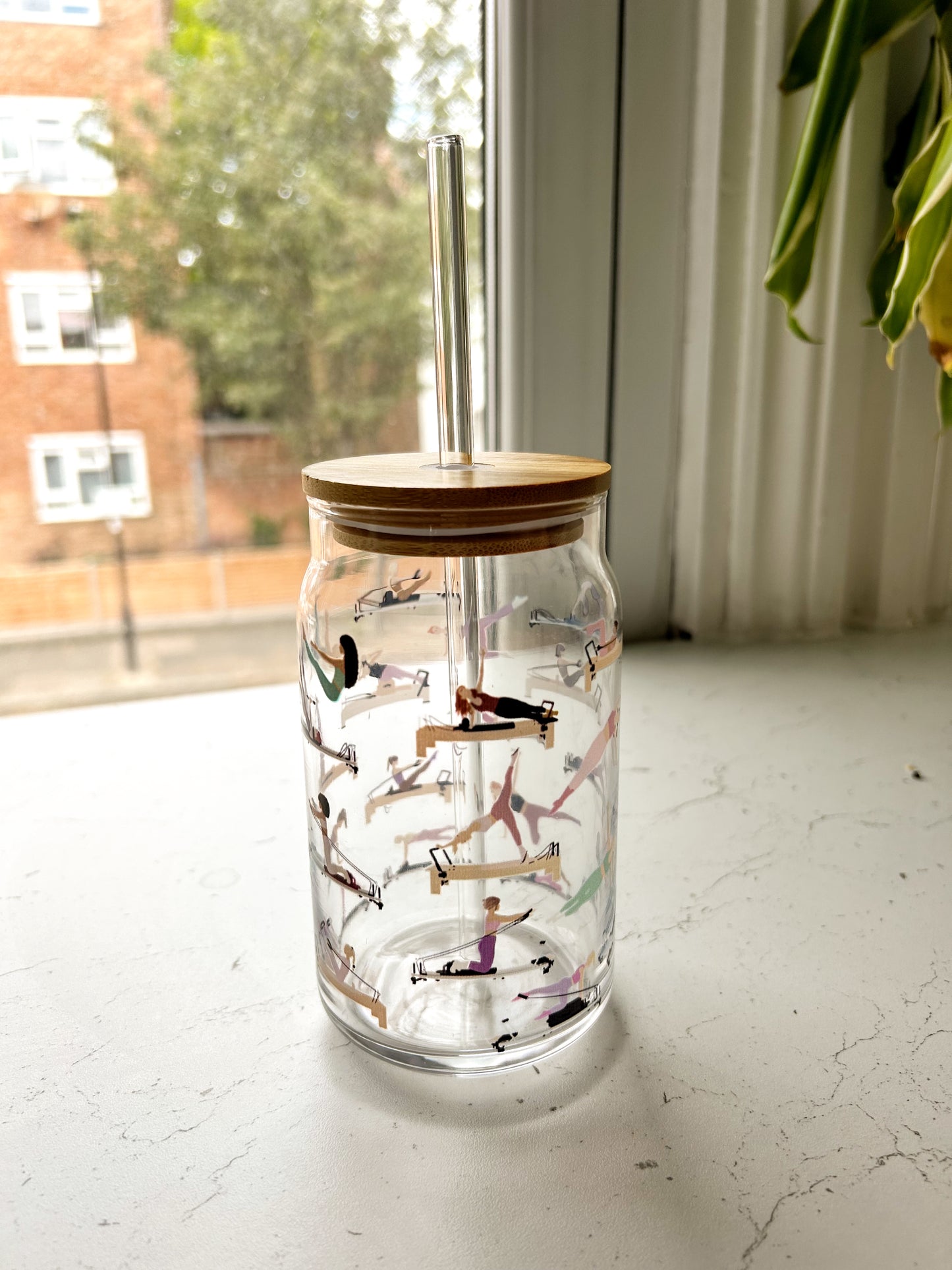 Pilates Glass Cup
