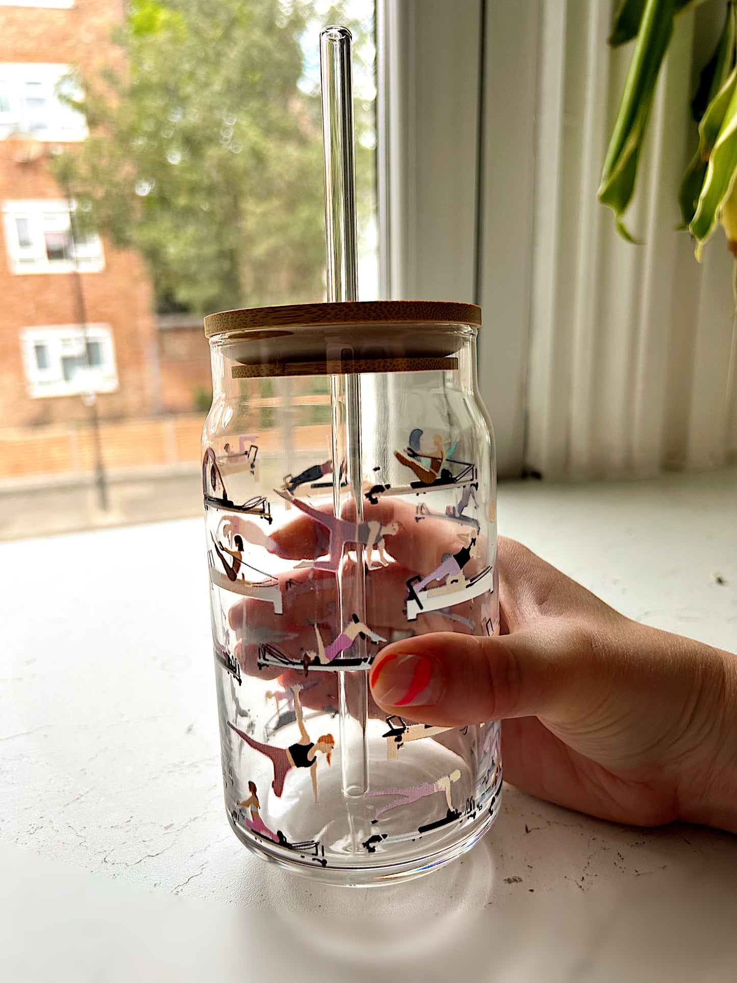 Pilates Glass Cup