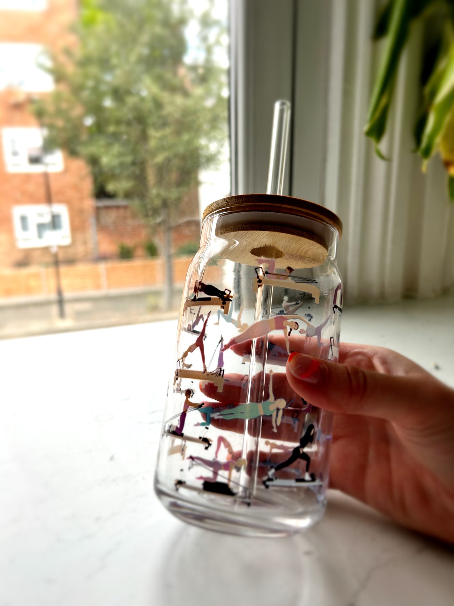 Pilates Glass Cup